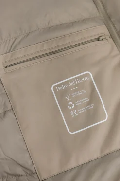 Pedro del Hierro Casacos|Sobretudos-Blusão forros desmontáveis Beige