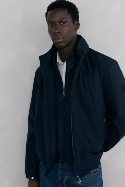 Pedro del Hierro Casacos|Sobretudos-Blusão forros desmontáveis Azul