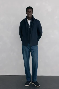 Pedro del Hierro Casacos|Sobretudos-Blusão forros desmontáveis Azul