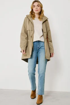 Vila Sobretudos|Casacos-Blusão parka com capuz Tostado