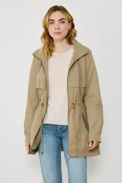 Vila Sobretudos|Casacos-Blusão parka com capuz Tostado