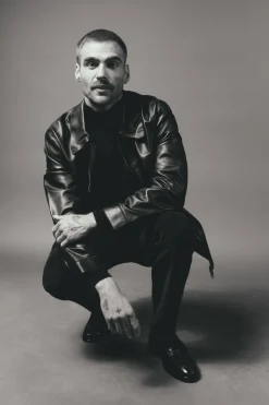 OOTO Casacos-Blusão pele gola camiseira Preto