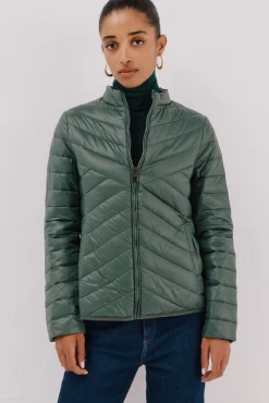 Cortefiel Sobretudos|Casacos-Blusão reversível de penas Verde