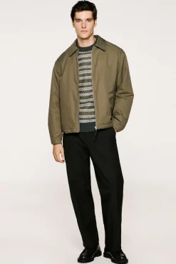 Selected Casacos-Blusão técnica repelente à água Verde