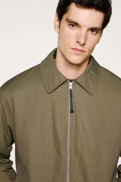 Selected Casacos-Blusão técnica repelente à água Verde