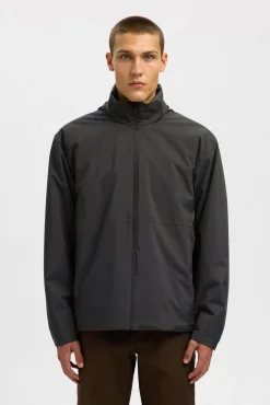 Selected Casacos-Blusão técnica resistente à água Cinzento