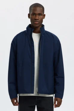 Selected Casacos-Blusão técnica resistente à água Azul