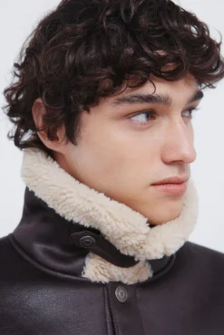 Springfield Casacos-Blusão trucker com efeito camurça dupla face castanho