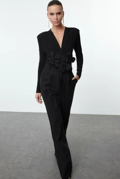 Trendyol Camisolas-Body de malha preto