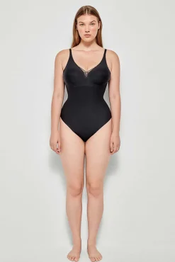 Gisela Roupa Interior-Body efeito invisível sem aro preto