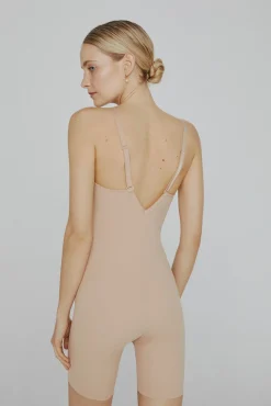 Ivette Bridal Roupa Interior-Body panty especiais tamanhos grandes camel