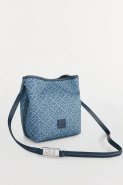 Pedro del Hierro Malas-Bolsa balde com alça alça monograma Azul