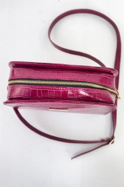 The Code Malas-Bolsa Cassandra em pele framboesa Granada