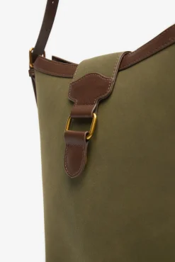 Cortefiel Malas-Bolsa com fivela bimateria Verde