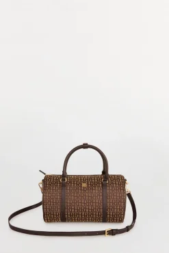 Pedro del Hierro Malas-Bolsa de boliche jacquard Marrom