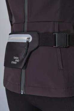 Dash and Stars Malas-Bolsa de cintura preta extra plana preto