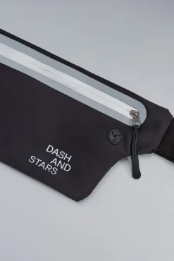 Dash and Stars Malas-Bolsa de cintura preta extra plana preto