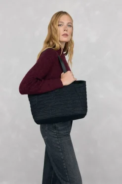 Pedro del Hierro Malas-Bolsa de compras acolchoada Cizento