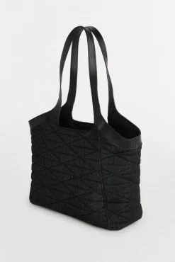 Pedro del Hierro Malas-Bolsa de compras acolchoada Cizento