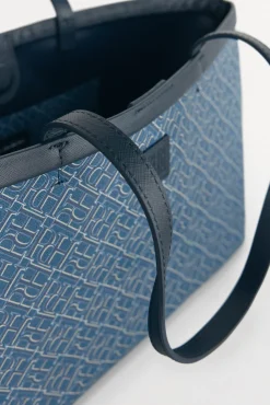 Pedro del Hierro Malas-Bolsa de compras com monograma Azul