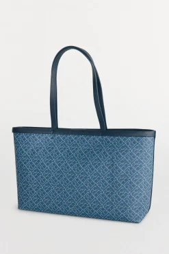 Pedro del Hierro Malas-Bolsa de compras com monograma Azul