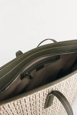 Pedro del Hierro Malas-Bolsa de compras com monograma Verde
