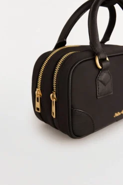 Pedro del Hierro Malas-Bolsa de mala de tiracolo de nylon com zíper Preto