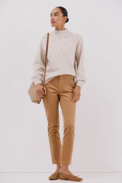 Cortefiel Malas-Bolsa de ombro com logo de nylon porque Castanho