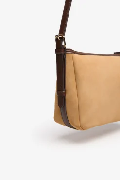 Cortefiel Malas-Bolsa de ombro lisa Castanho