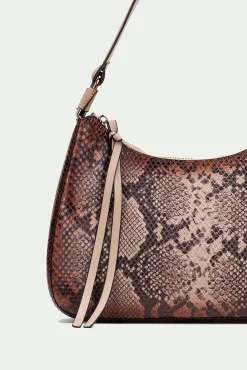 Hispanitas Malas-Bolsa hobo com estampado de jibóia Tostado