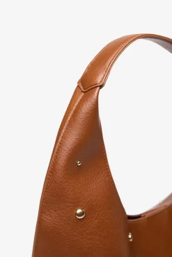 Cortefiel Malas-Bolsa hobo cravejada Castanho
