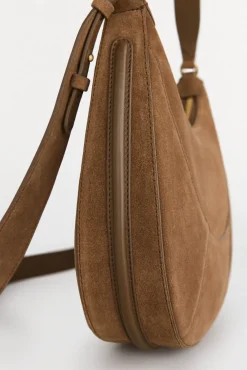 Pedro del Hierro Malas-Bolsa hobo de pele com alça dupla Marrom