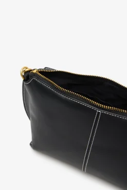 Cortefiel Malas-Bolsa tiracolo básica com costura Preto