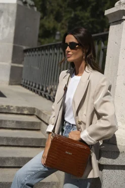 The Code Malas-Bolsa tiracolo Charlotte praliné Castanho