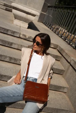 The Code Malas-Bolsa tiracolo Charlotte praliné Castanho