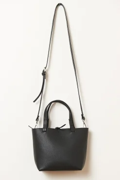 Zubi Malas-Bolsa tote Isak S de pele Preto