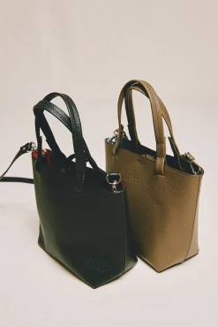 Zubi Malas-Bolsa tote Isak S de pele Preto
