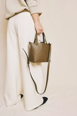 Zubi Malas-Bolsa tote Isak S de pele Tostado