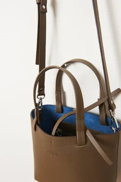 Zubi Malas-Bolsa tote Isak S de pele Tostado