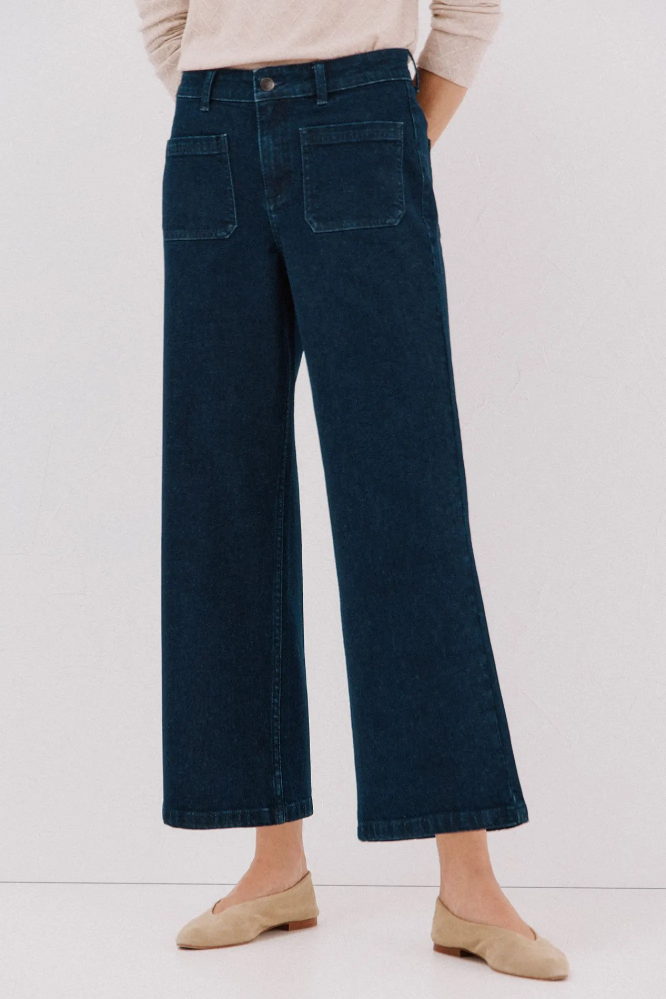 Cortefiel Jeans|Calças-bolsos de calças marinhas Azul