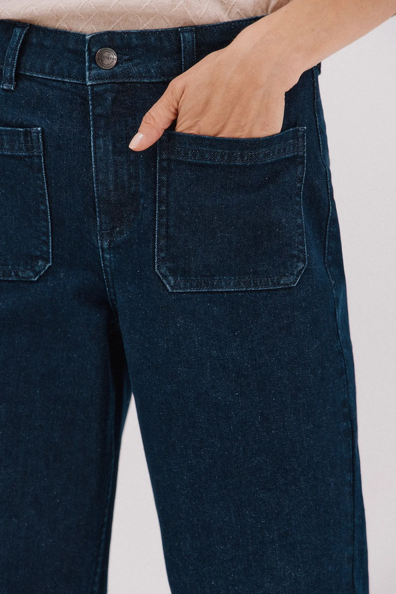 Cortefiel Jeans|Calças-bolsos de calças marinhas Azul