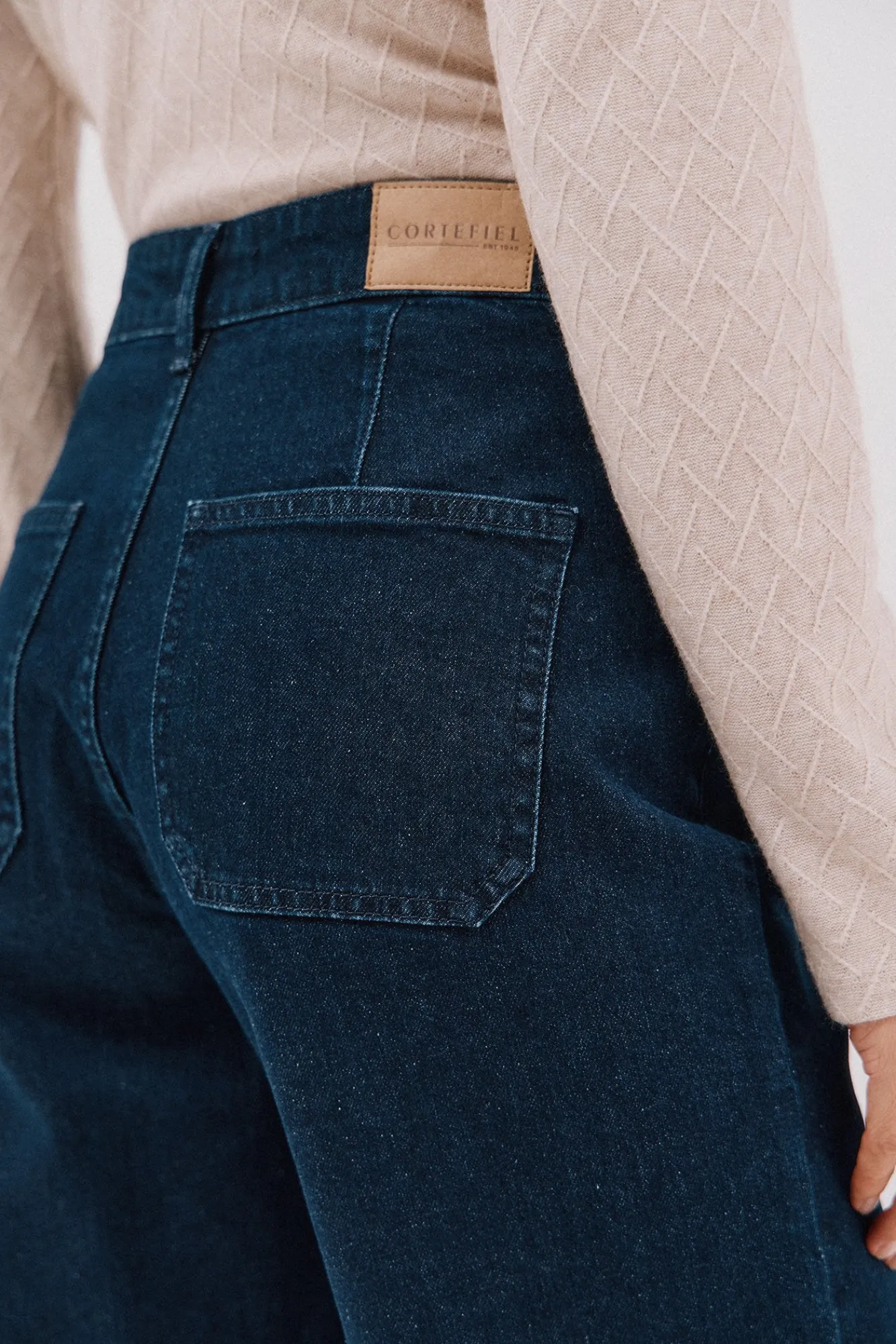 Cortefiel Jeans|Calças-bolsos de calças marinhas Azul