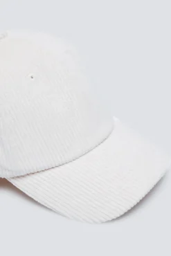 Springfield Gorrás-Boné de beisebol de veludo cotelê bege branco