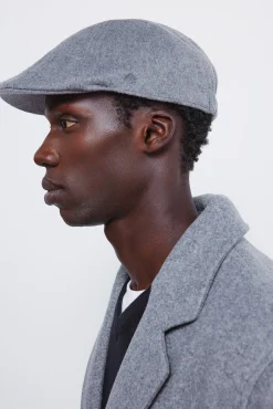 Springfield Gorrás-Boné plano de mistura de lã cinza cinzento