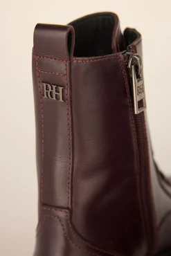 Pedro del Hierro Saltos|Botas-Bota de combate de pele Bordeaux