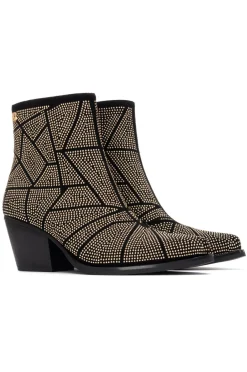 XTI Saltos|Botins-Bota de cowboy com Botins Dourado