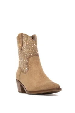 XTI Botas|Botas Cowboy-Bota de cowboy com tachas bege