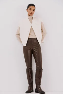 Cortefiel Botas|Calçado De Couro-Bota de montaria de pele Castanho