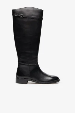 Cortefiel Botas|Calçado De Couro-Bota de montaria de pele Preto