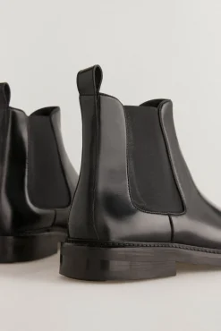 Pedro del Hierro Botas-Bota de pele com elásticos laterais Preto